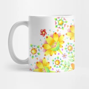 Folkloric Daisy Stripe Mug